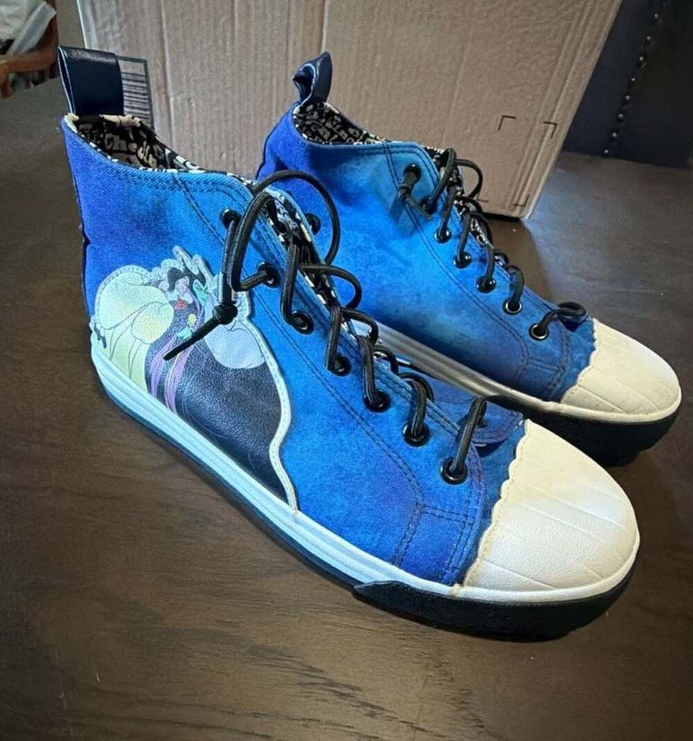 Ground Up Disney Villains High Top Sneakers Blue Canvas